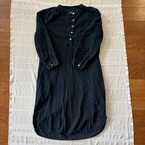 GAP Dark Chambray Long Sleeve Shirt Dress